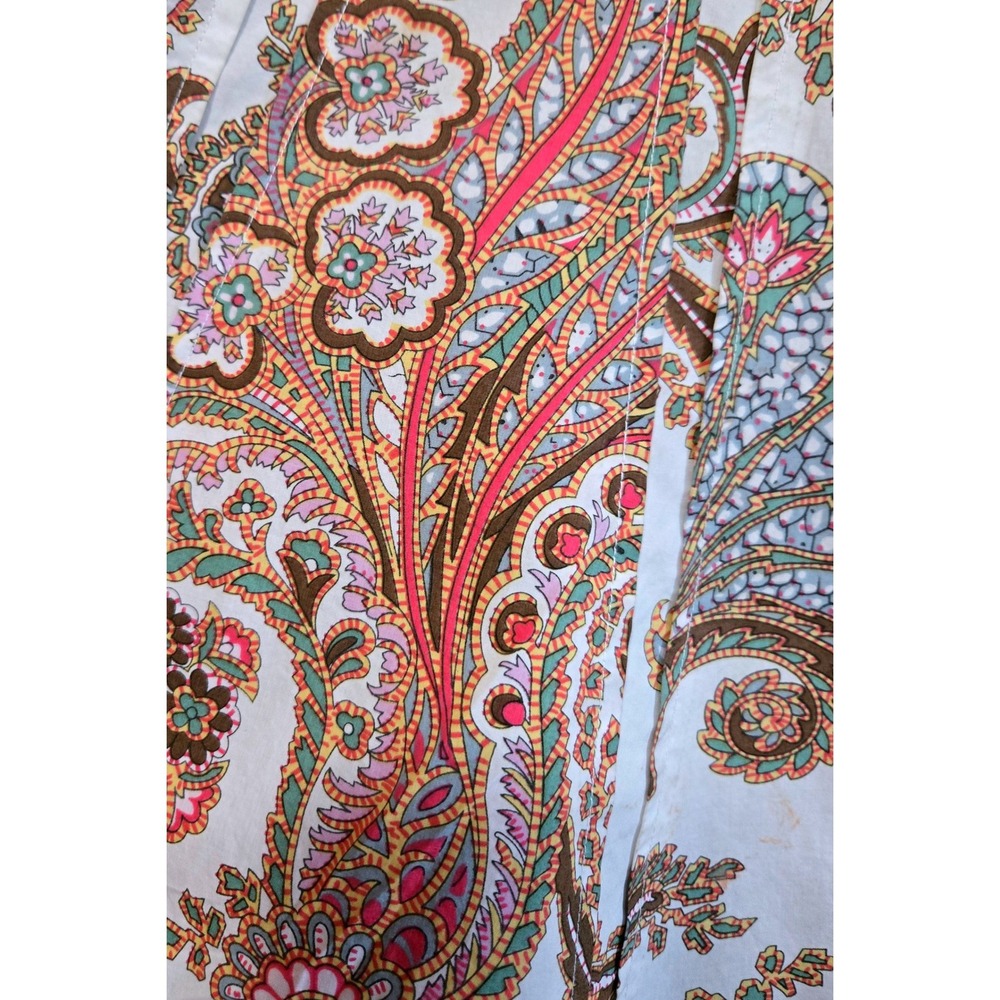 Cabi, Boho, Paisley, Fit & Flare, Faux Button Front Skirt, Multi-Color, Size 8 - Picture 4 of 10